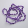 Amethyst Beads, Natural Stone Chips on Fishing Line, Diameter 4-11x2-3.5mm+/-, Length 78cm+
