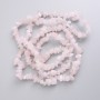 Rose Quartz Beads, Natural Stone Chips on Fishing Line, Diameter 6.5-13.5x3-7mm+/-, Length 76cm+