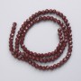 Czech Crystal Beads on Fishing Line, Burgundy Matte Faceted Rondelle, Diameter 3.5x3mm+/-, Length 32cm+