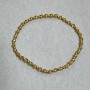 Bracelet Czech Crystal Faceted Rondelle 3.5x2.5mm+/- Haematite Ball 2mm+/-, length 18cm+/- stretch