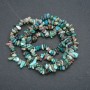 Natural Chrysocolla Chip Stone Strand, diameter 6x4mm, length 80cm +