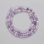 Lepidolite Beads Faceted Cube, diameter 3x3mm+/- on thread, length 38cm+
