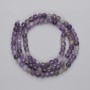 Amethyst Beads Faceted Cube, diameter 4x4mm+/- on thread, length 39cm+