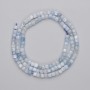 Aquamarine Beads Faceted Cube, diameter 3x3mm+/- on thread, length 39cm+