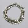Pyrite Beads Faceted Cube, diameter 3x3mm+/- on thread, length 39cm+
