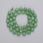 Jade Beads Faceted Cube, diameter 6.5x6.5mm+/- seed beads 3mm+/- on a thread, length 38cm+