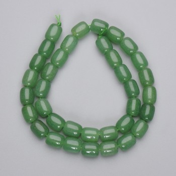 Jade Beads Barrel, diameter 10x8mm+/- on a thread, length 37cm+