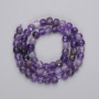 Amethyst Beads Faceted Cube, diameter 6x6mm+/- on a thread, length 38cm+