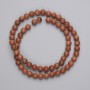 Aventurine 'Golden Sand' Beads Smooth Round, diameter 6mm+/- on fishing line, length 37cm+