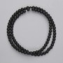Shungite Beads Smooth Round, diameter 4mm+/- on fishing line, length 38cm+