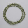 Serpentine Beads Smooth Round, diameter 4.5mm+/- on fishing line, length 39cm+