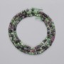Zoisite Beads Faceted Cube, diameter 2mm+/- on a thread, length 38cm+