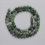 Zoisite Beads Faceted Round, diameter 5mm+/- on a thread, length 38cm+