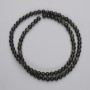 Golden Sheen Obsidian Beads, smooth round, diameter 4mm+/- on a string, length 38cm+