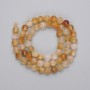 Citrine Beads, faceted round, diameter 6.5mm+/- on a string, length 38cm+