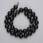 Golden Sheen Obsidian Beads, smooth round, diameter 12mm+/- on a string, length 38cm+