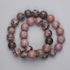 Rhodonite Beads, Smooth Round, Diameter 12.5mm +/-, on Fishing Line, Length 37cm+