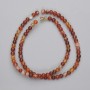 Agate Beads Smooth Ball, Diameter 4mm +/- on Fishing Line, Length 36cm+