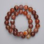 Agate Beads Smooth Ball, Diameter 12mm +/- on Fishing Line, Length 38cm+