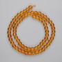 Citrine Beads Pressed Smooth Ball, Diameter 6mm +/- on String, Length 37cm+