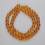 Citrine Beads Pressed Smooth Ball, Diameter 8mm +/- on String, Length 38cm+