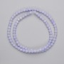 Agate Beads, Pressed Smooth Round, Diameter 4mm+/- on Fishing Line, Length 37cm+
