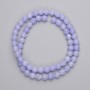 Agate Beads, Pressed Smooth Round, Diameter 6mm+/- on Fishing Line, Length 38cm+