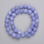 Agate Beads, Pressed Smooth Round, Diameter 10mm+/- on Fishing Line, Length 38cm+
