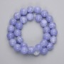 Agate Beads, Pressed Smooth Round, Diameter 12mm+/- on Fishing Line, Length 37cm+