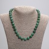 Malachite Necklace, Pressed Smooth Round, Diameter 10mm+/-, Length 45cm+/- with Clasp