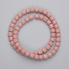 Pink Volcanic Lava Beads, Cylinder, Diameter 6x6mm+/- on Fishing Line, Length 38cm+