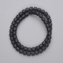 Black Volcanic Lava Beads, cylinder, diameter 6x6mm+/- on fishing line, length 38cm+