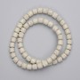 Beige Volcanic Lava Beads, cylinder, diameter 6.5x6.5mm+/-, on a strand, length 38cm+