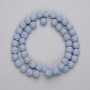 Light Blue Volcanic Lava Beads, round, diameter 8mm+/-, on a strand, length 38cm+