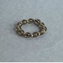 Ring Smoky Quartz smooth round bead, diameter 4mm+- Hematite bead 2mm+- stretch