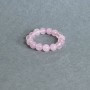 Ring Rose Quartz smooth round bead, diameter 4mm+- stretch