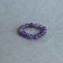 Ring Amethyst smooth round bead, diameter 4mm+- stretch