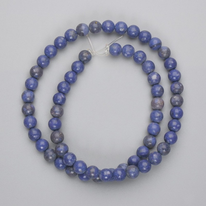 Beads Sponge Coral smooth round bead, diameter 6mm+-, length 39cm+- on fishing line