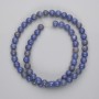 Beads Sponge Coral smooth round bead, diameter 6mm+-, length 39cm+- on fishing line
