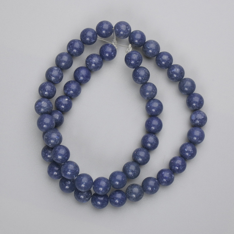 Beads Sponge Coral smooth round bead, diameter 8mm+-, length 39cm+- on fishing line