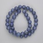 Beads Sponge Coral smooth round bead, diameter 10.5mm+-, length 39cm+- on fishing line