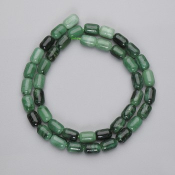 Emerald Beads, Barrel, Diameter 8.5-10x6mm+-, Length 39cm+- on a Strand