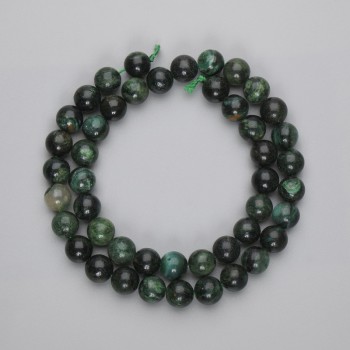 Emerald Beads, Smooth Round, Diameter 8.5mm+-, Length 39cm+- on a Strand