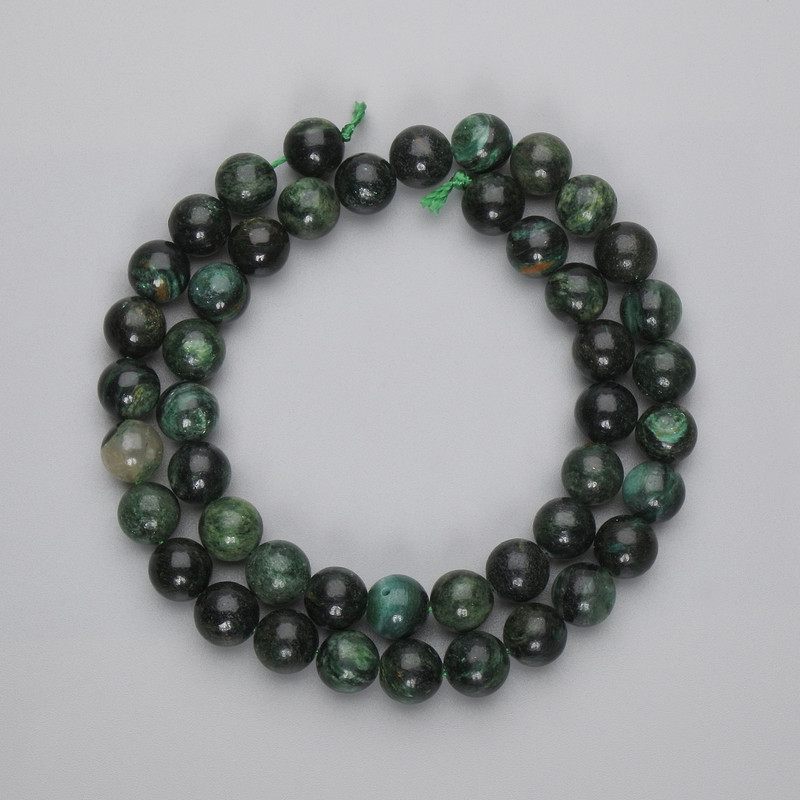 Emerald Beads, Smooth Round, Diameter 8.5mm+-, Length 39cm+- on a Strand