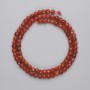 Carnelian Beads, Faceted Cube, Diameter 4x4mm+-, Length 38cm+- on a Strand