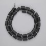 Tourmaline Schorl Beads, Chip-Cut, Diameter 9.5-11x6.5mm+- Seed Bead, Length 39cm+- on a Strand