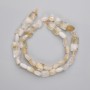 Citrine Faceted Square Beads, Diameter 8-10x8-10mm+-, Length 39cm+- on Thread