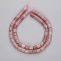 Rhodonite Cylinder Beads, Diameter 6x6mm+-, Length 38cm+- on Thread