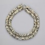 Dalmatian Jasper Cylinder Beads, Diameter 6x6mm+-, Length 38cm+- on Thread