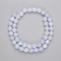 Aquamarine Multi-Faceted Beads, Diameter 8x7mm+-, Length 36cm+- on Thread